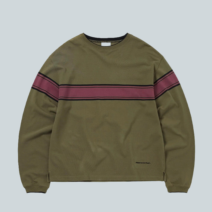 THISISNEVERTHAT PK LINE L/S TEE - OLIVE image 0