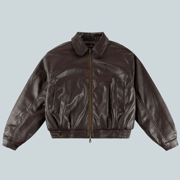 DIME MTL DEBOSSED WAVY JACKET - BROWN image 0