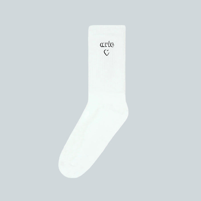 ARTE HEART LOGO SOCKS - WHITE image 0