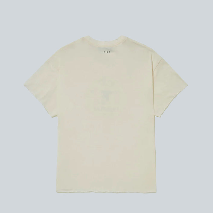 PIET FAIR PLAY RAW EDGE TEE - BONE WHITE image 1