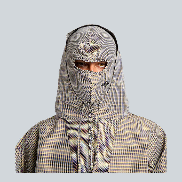 UMBRO MASKED CHECK ANORAK - BEIGE BLACK image 2