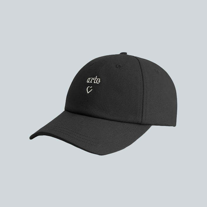 ARTE HEART LOGO CAP - BLACK image 0