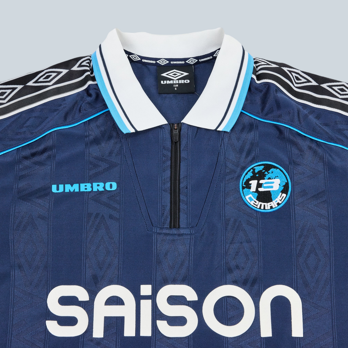 UMBRO X SAISON X C2MARS JERSEY "MARSEILLE UNITED" - NAVY BLUE / WHITE image 1