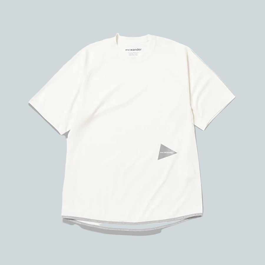 AND WANDER DRY JERSEY RAGLAN SS T - WHITE image 0
