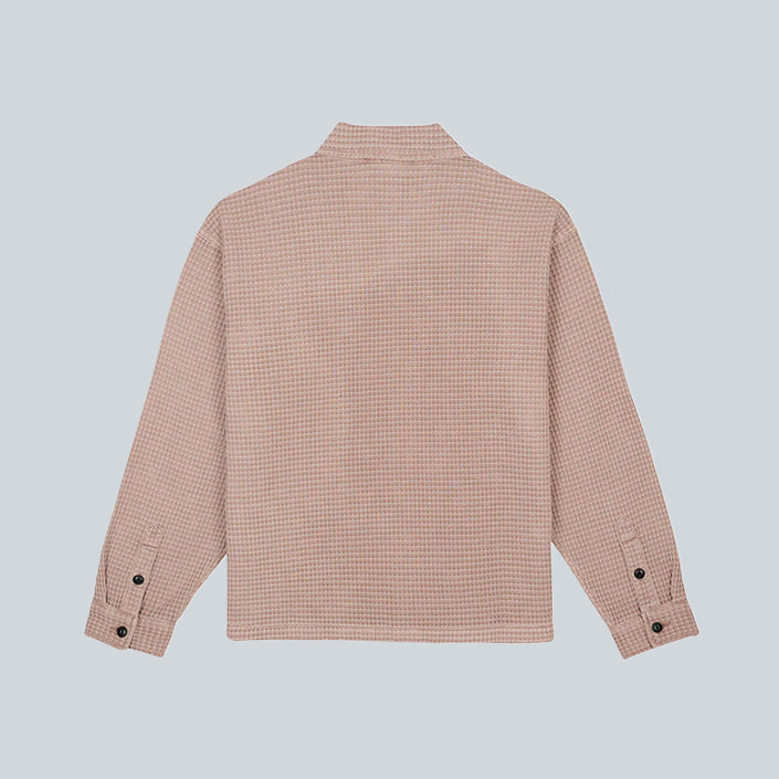 BRAIN DEAD WAFFLE BUTTON FRONT SHIRT - SAND image 1