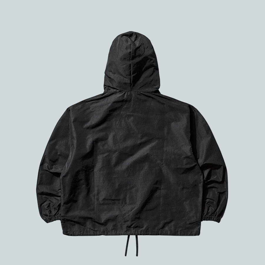 UMBRO CHECK MASKED ANORAK - NAVY/DARK BROWN image 1
