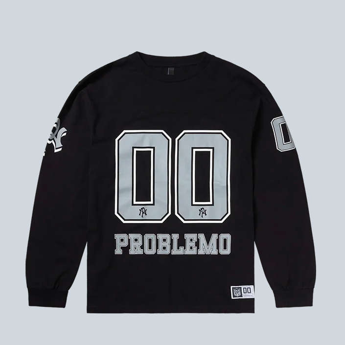 NP00 SPORTS COTTON LS JERSEY - BLACK