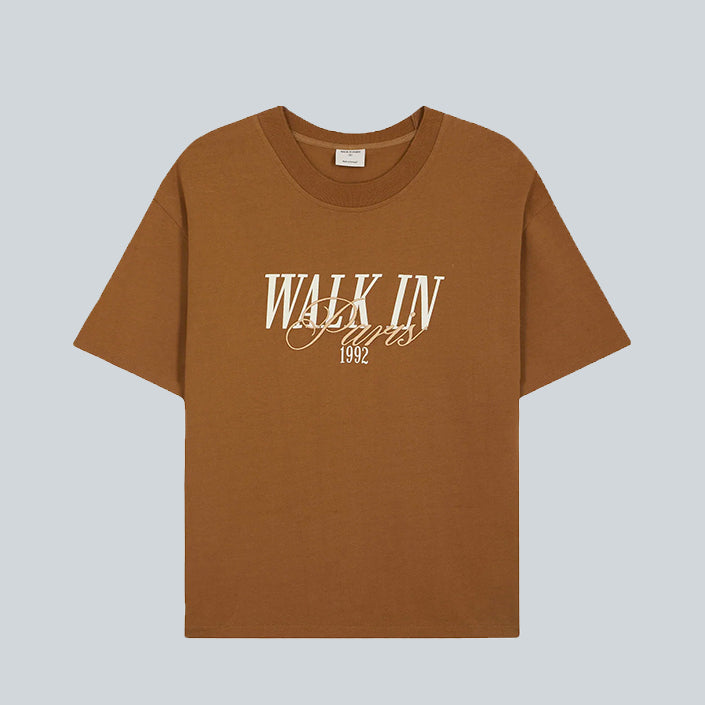 WALK IN PARIS WIP TSHIRT - BROWN image 0