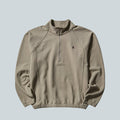ROA LOGO 490GSM HEAVY HALF ZIP - LIGHT GREY image 0