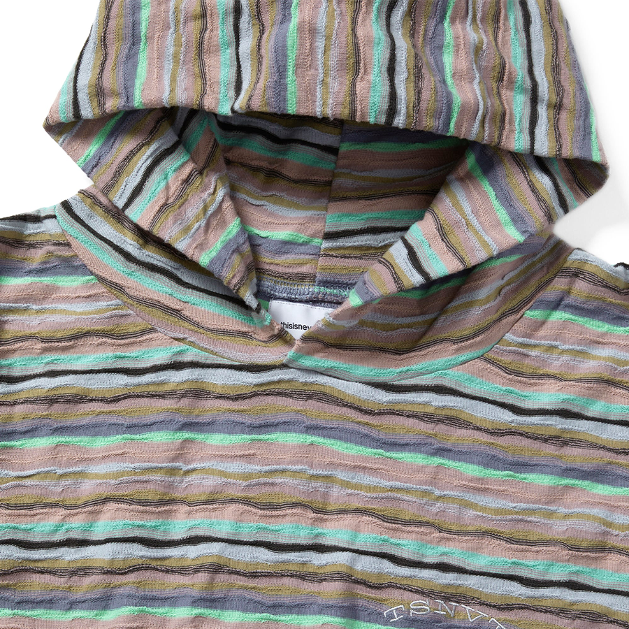 THISISNEVERTHAT WAVE JACQUARD HOODIE - PALE PEACH image 2