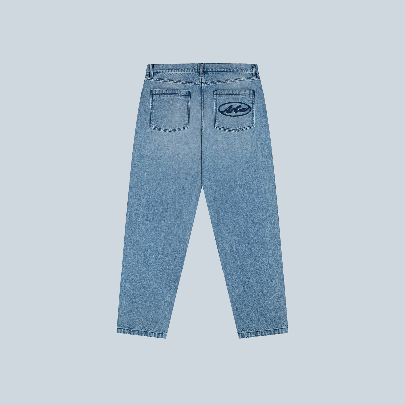 CIRCLE LOGO POCKET PANTS - DENIM BLEACH