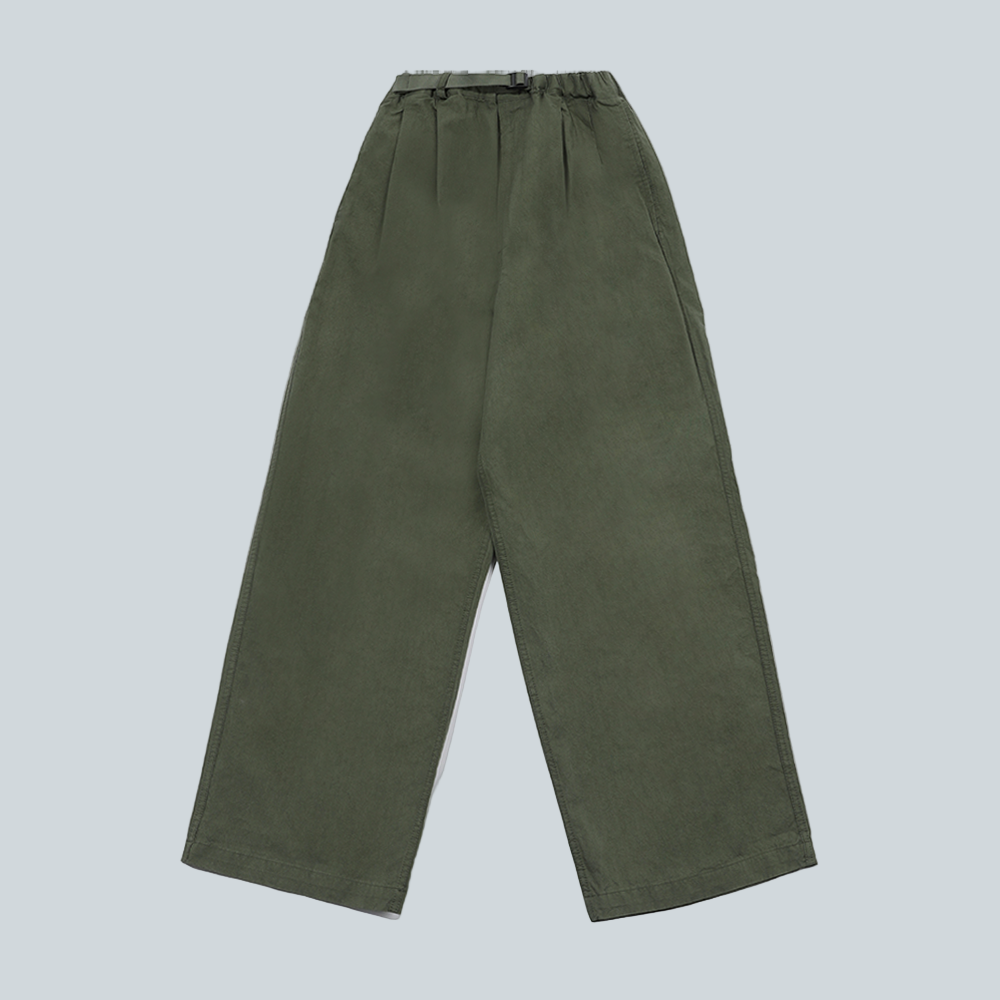 KAPPY TWO TUCK WIDE PANT - KHAKI image 0
