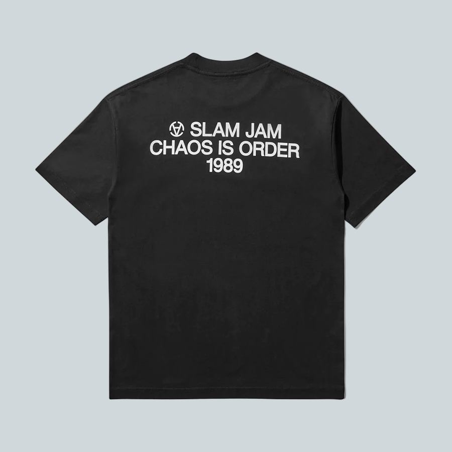 SLAM JAM CHAOS IS ORDER TEE - BLACK image 1