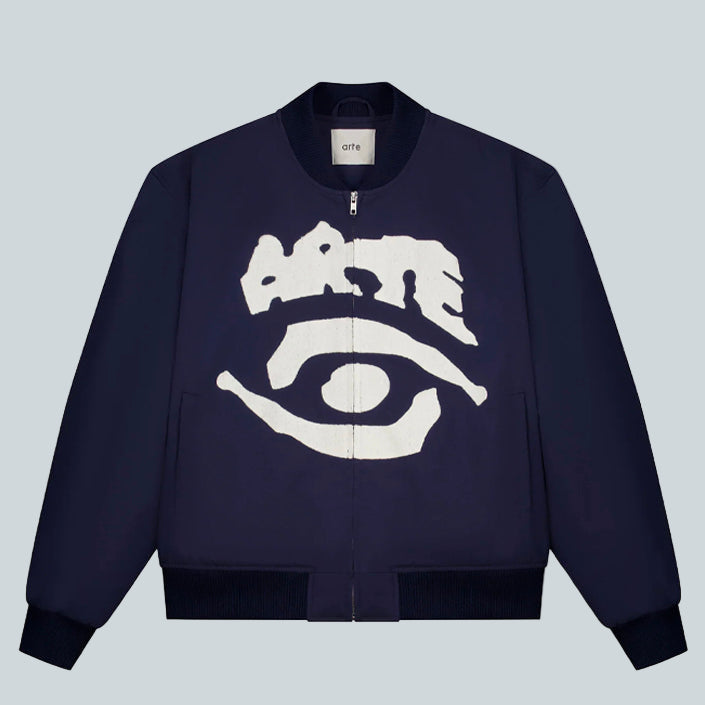 ARTE EYE BOMBER JACKET - NAVY image 0