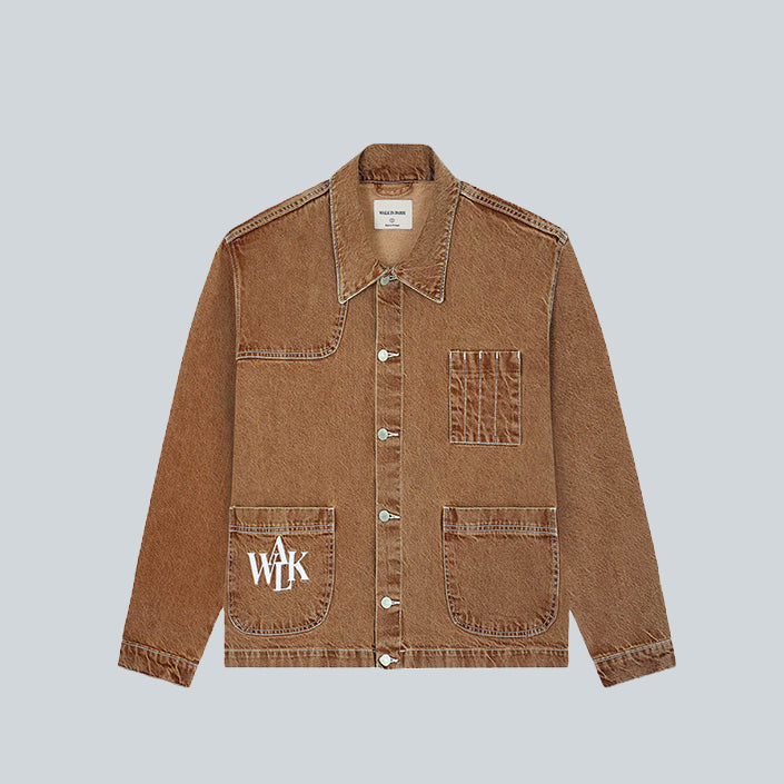 WALK IN PARIS THE BROWN CARPENTER JACKET - BROWN image 0