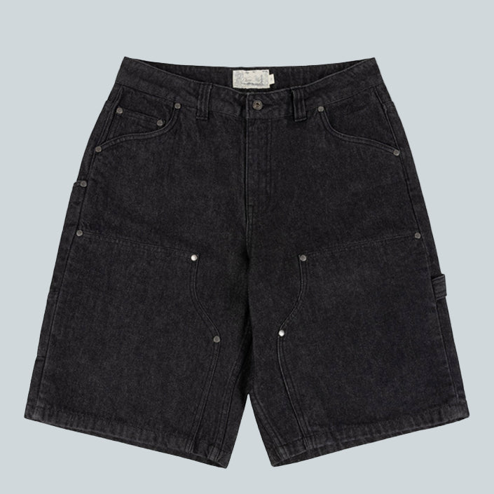 DIME MTL CARPENTERDENIM SHORTS - BLACK image 0