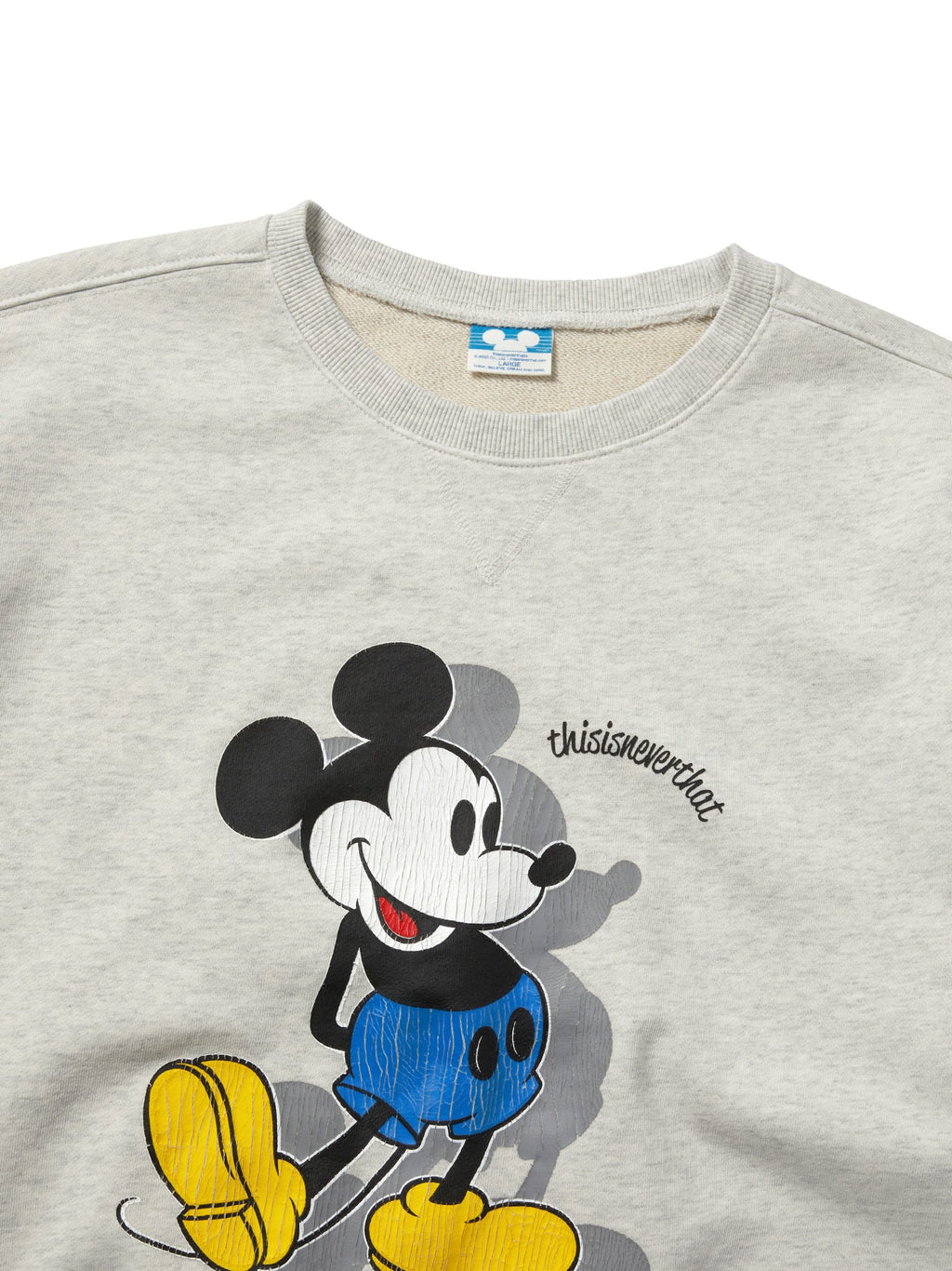 THISISNEVERTHAT X DISNEY CLASSIC CREWNECK - HEATHER GREY image 1