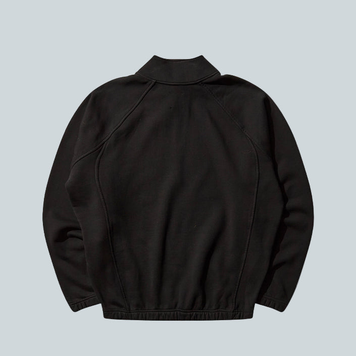 ROA LOGO 490GSM HEAVY HALF ZIP - BLACK image 1