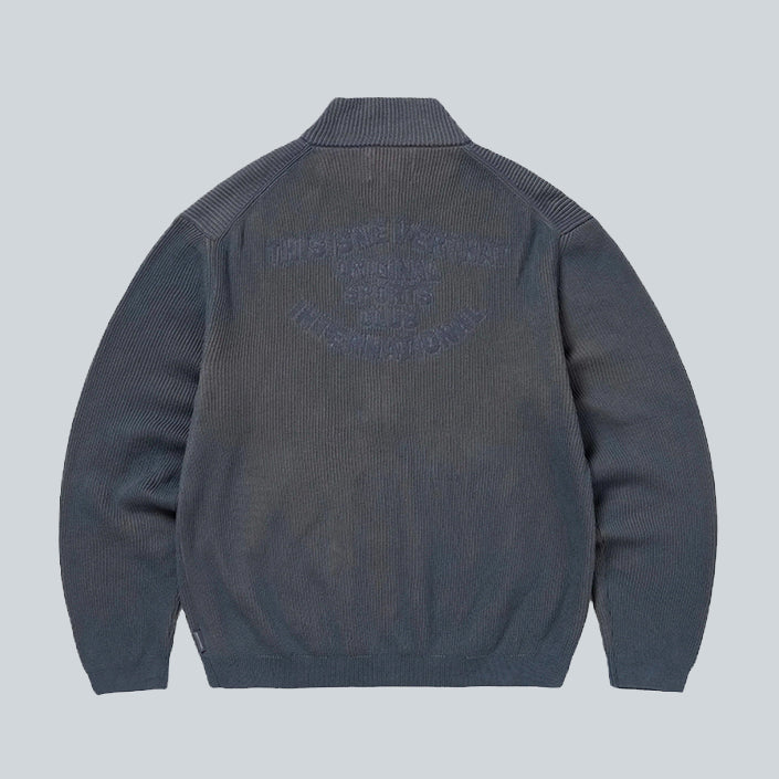 THISISNEVERTHAT FULL ZIP CARDIGAN - SLATE image 1