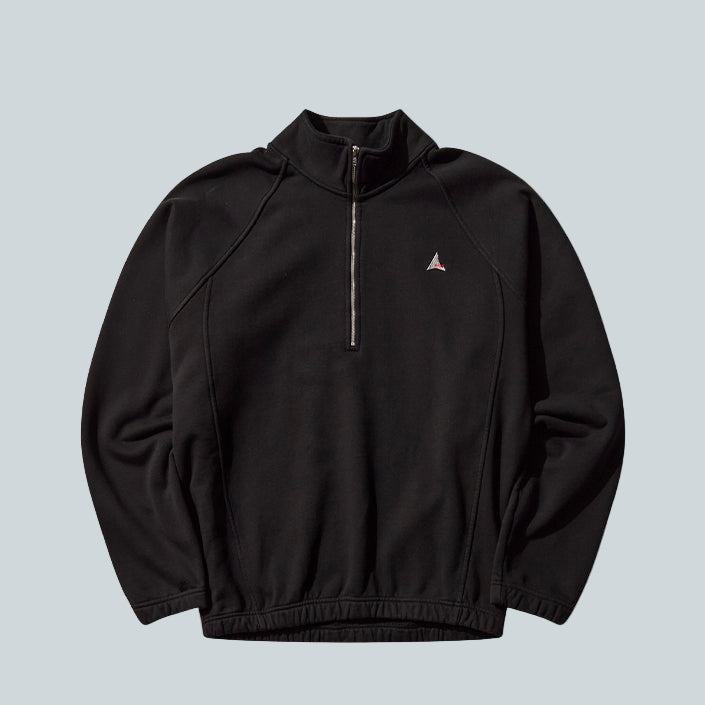 ROA LOGO 490GSM HEAVY HALF ZIP - BLACK image 0