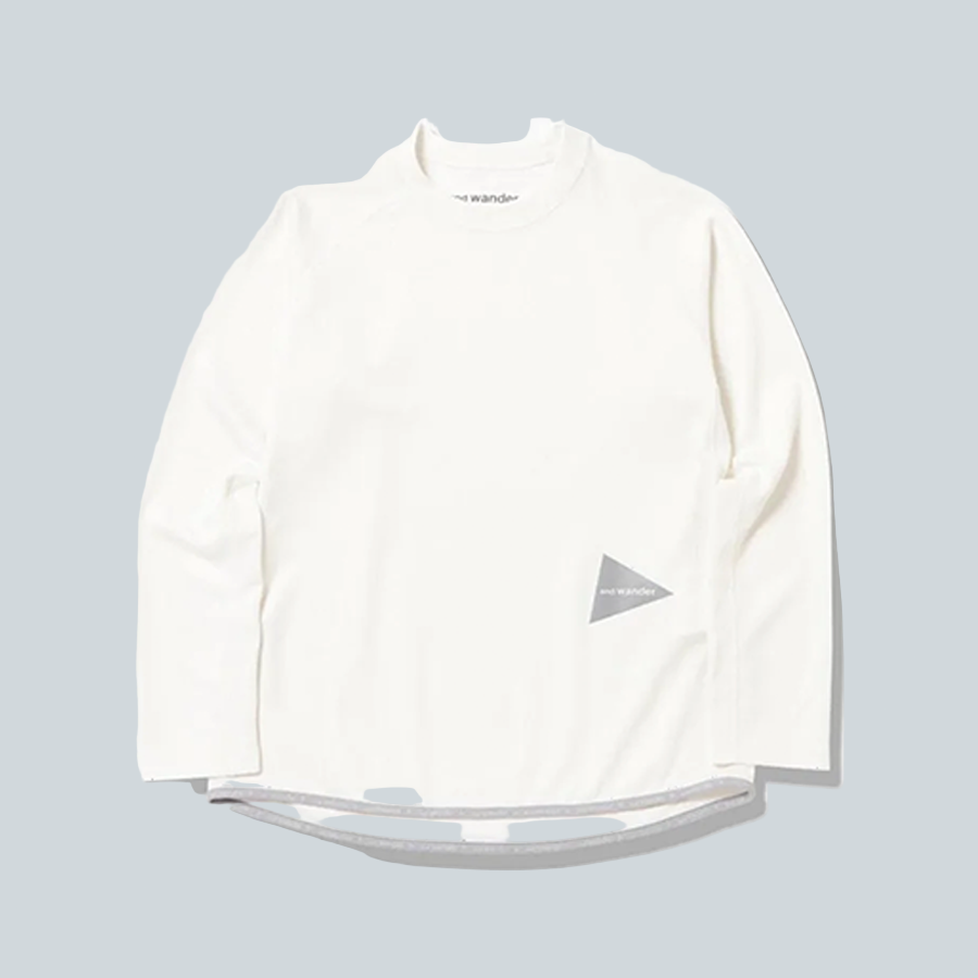 AND WANDER DRY JERSEY RAGLAN LS T -WHITE image 0