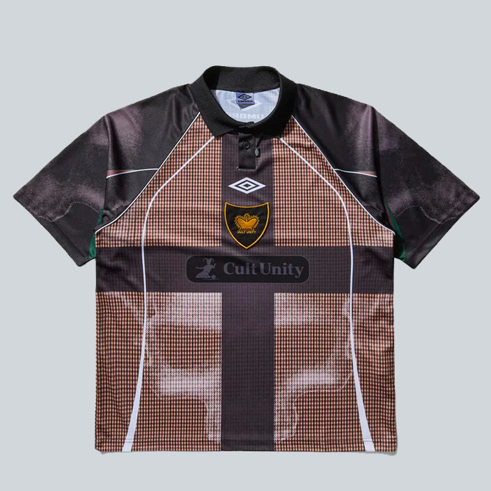 UMBRO CULT UNITY CHECK POLO - BEIGE BLACK image 0