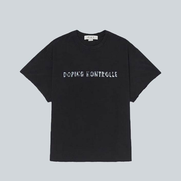 PIET DOPPING KONTROLLE RAW EDGE TEE - VINTAGE BLACK image 0