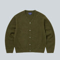 THISISNEVERTHAT HAIRY KNIT CARDIGAN - OLIVE GREEN image 0