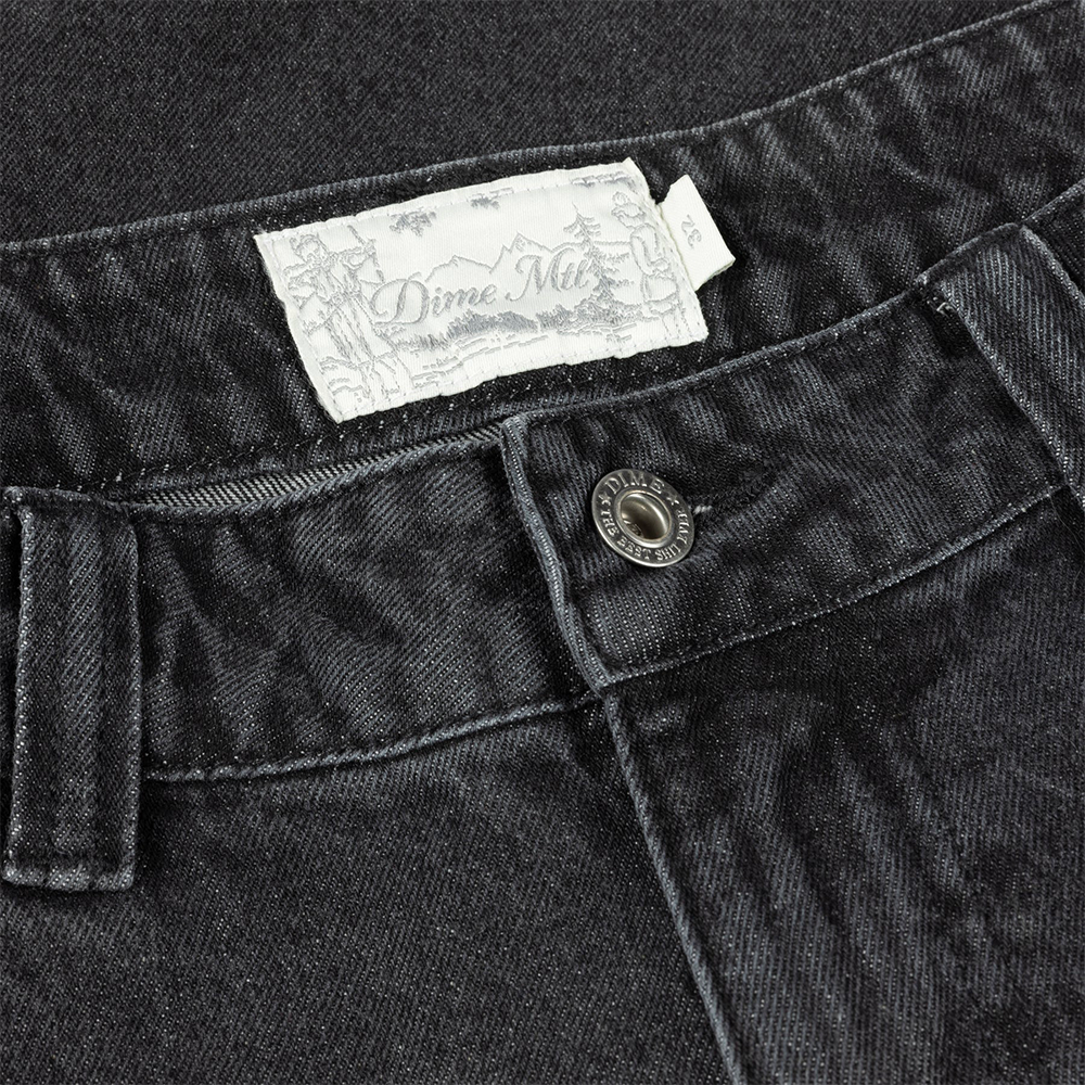 DIME MTL CARPENTER SHORT DENIM - SANDBLASTED BLACK image 3