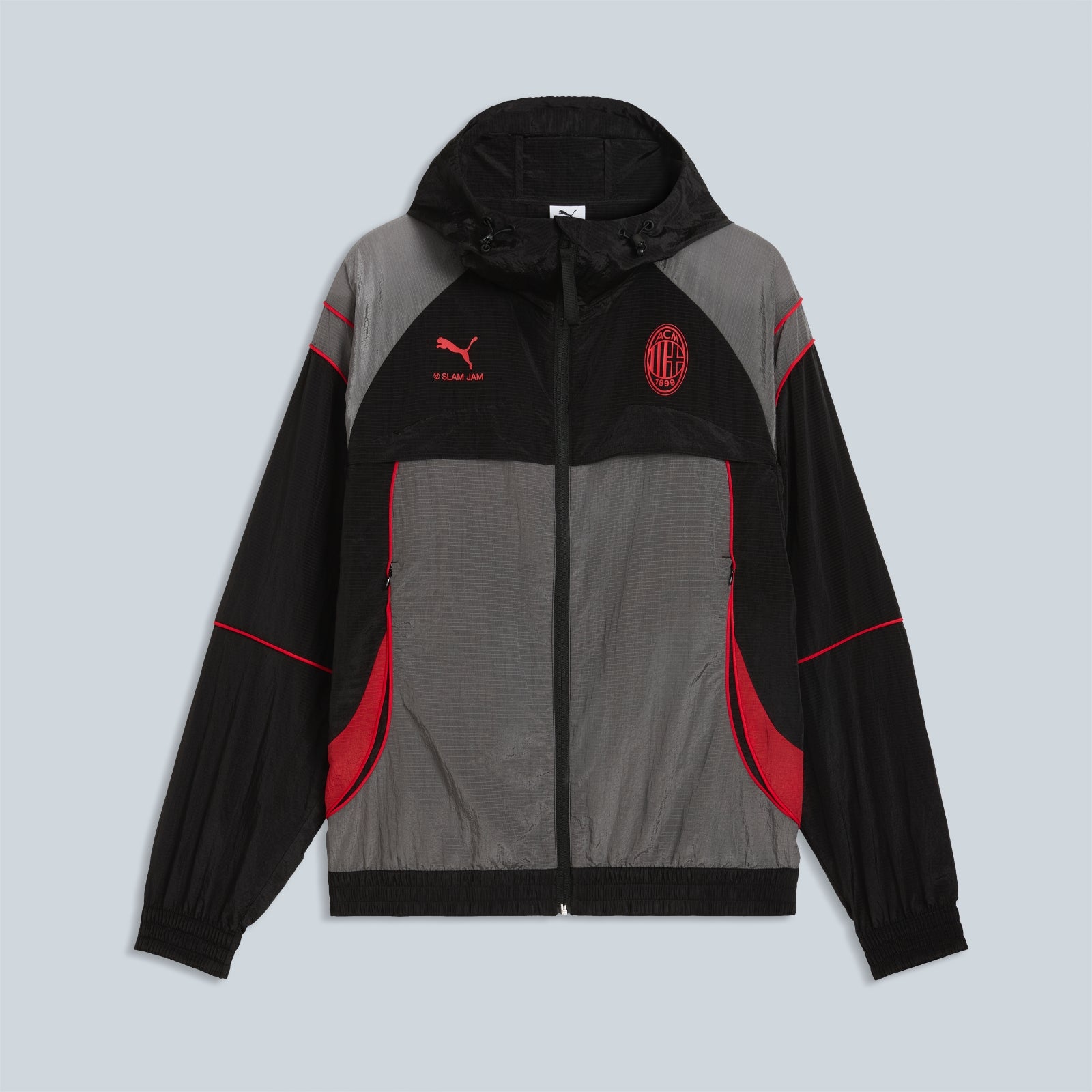 TRACKSUIT JACKET - BLACK RED