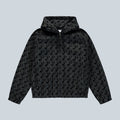 ALLOVER SQUARE DENIM JACKET - BLACK