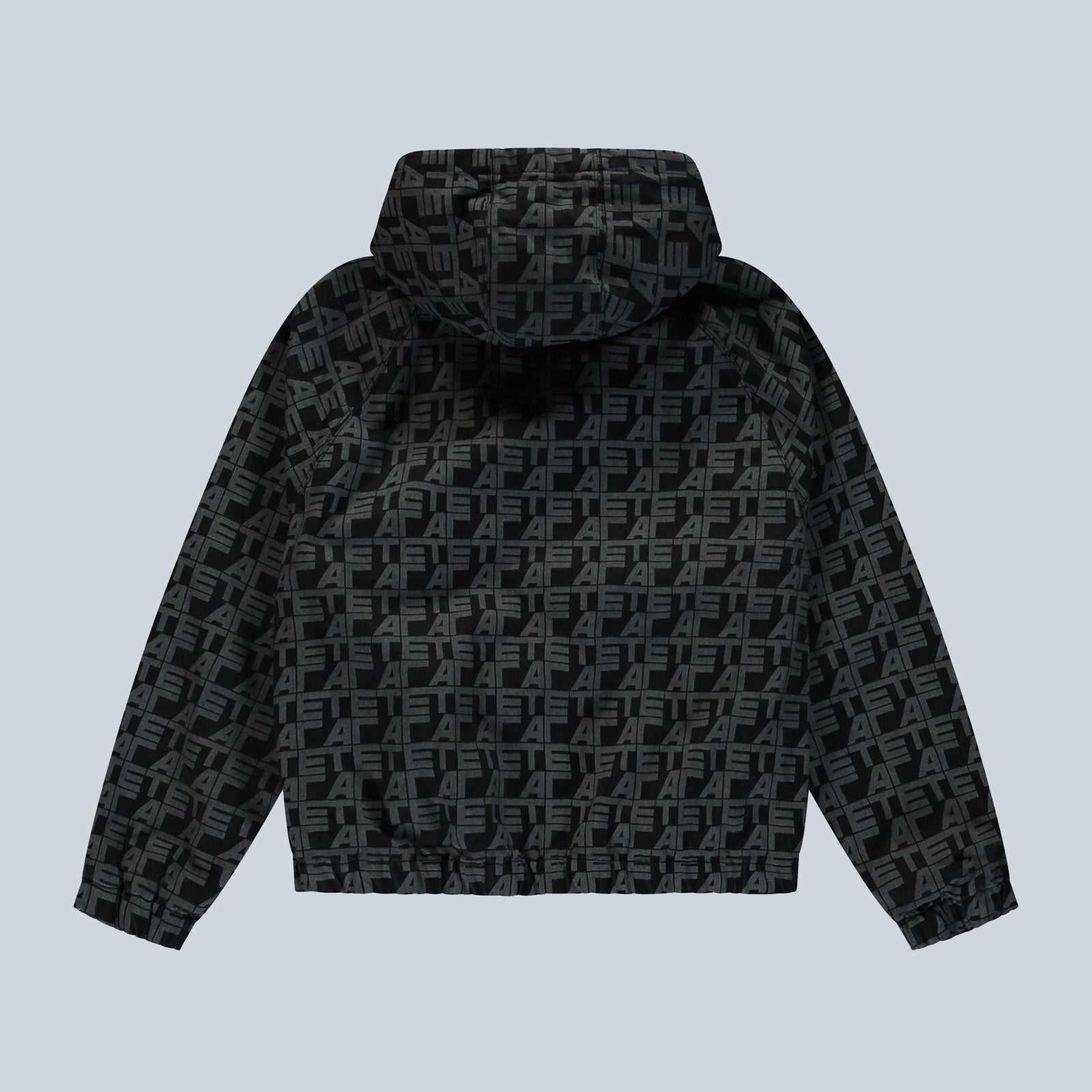 ALLOVER SQUARE DENIM JACKET - BLACK