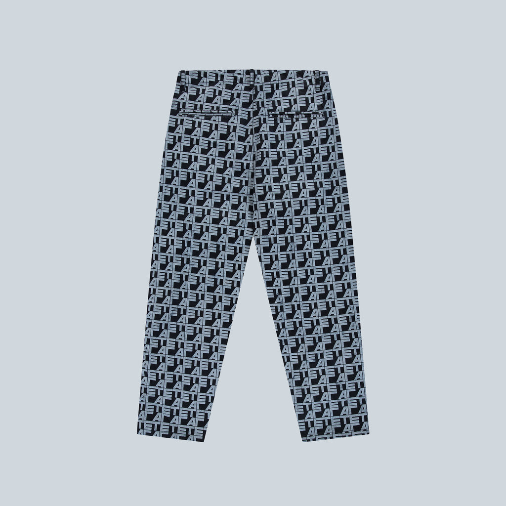 ALLOVER SQUARE DENIM PANTS - DENIM