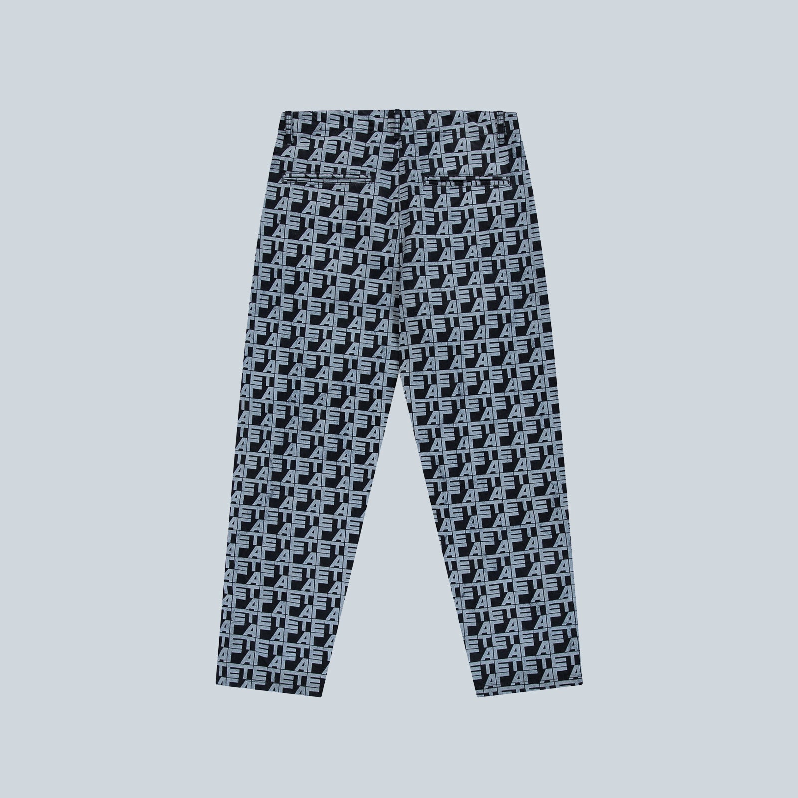 ALLOVER SQUARE DENIM PANTS - DENIM