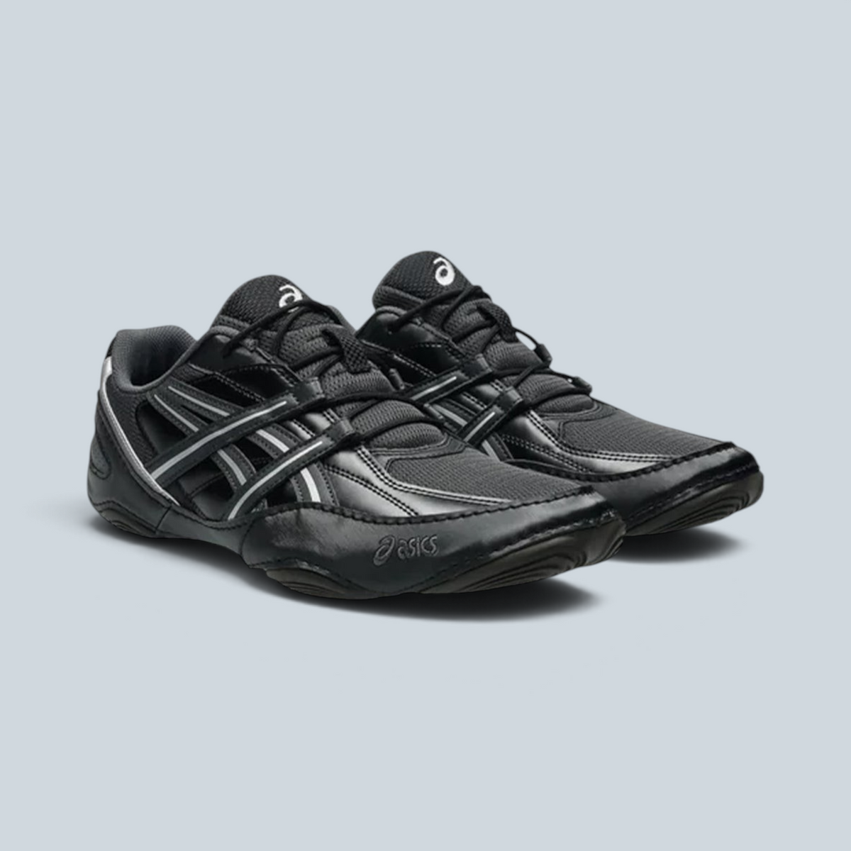 Baskets Asics Hypersync Saison noires et grises avec détails en maille et design profilé