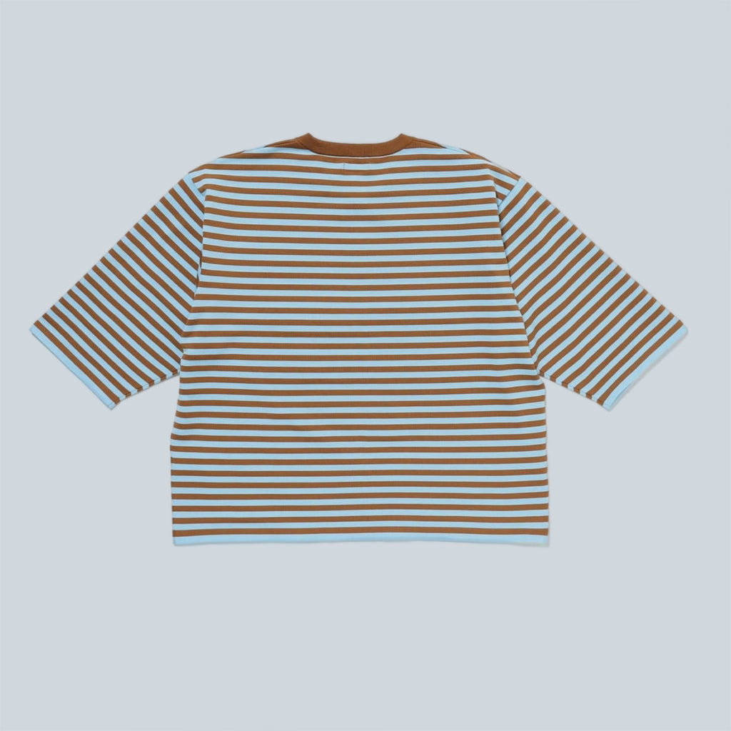 SHORT KNIT TEE - LIGHT BROWN