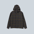 BOUCLE FLANNEL HOODED SHIRT - KHAKI CHECK