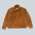 SUEDE ZIP BLOUSON - LIGHT BROWN