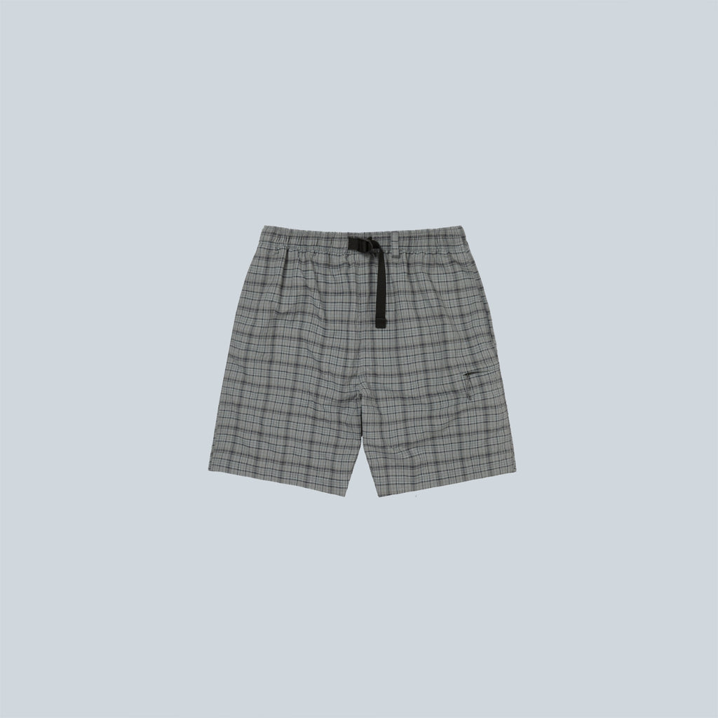 BELTED CHECK SHORT - SAGE