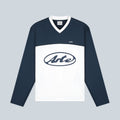 CIRCLE LOGO LONGSLEEVE - WHITE NAVY