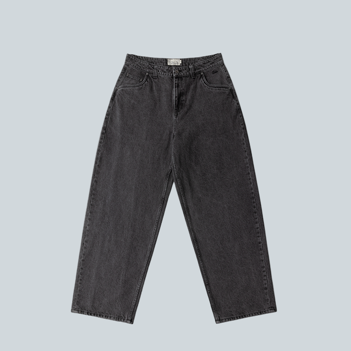 BAGGY DENIM PANTS - BLACK