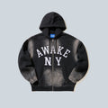 COLLEGIATE ARCH ZIP HOODIE - BLACK