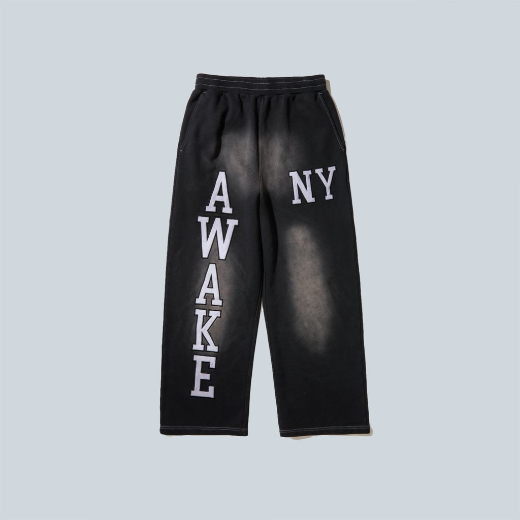 COLLEGIATE OPEN HEM SWEATPANT - BLACK