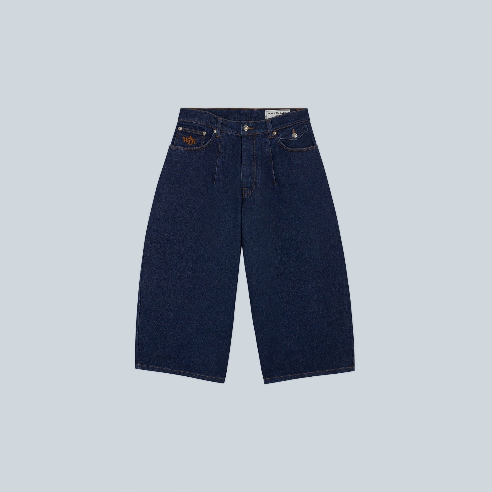 DENIM BALLOON SHORT - DARK BLUE