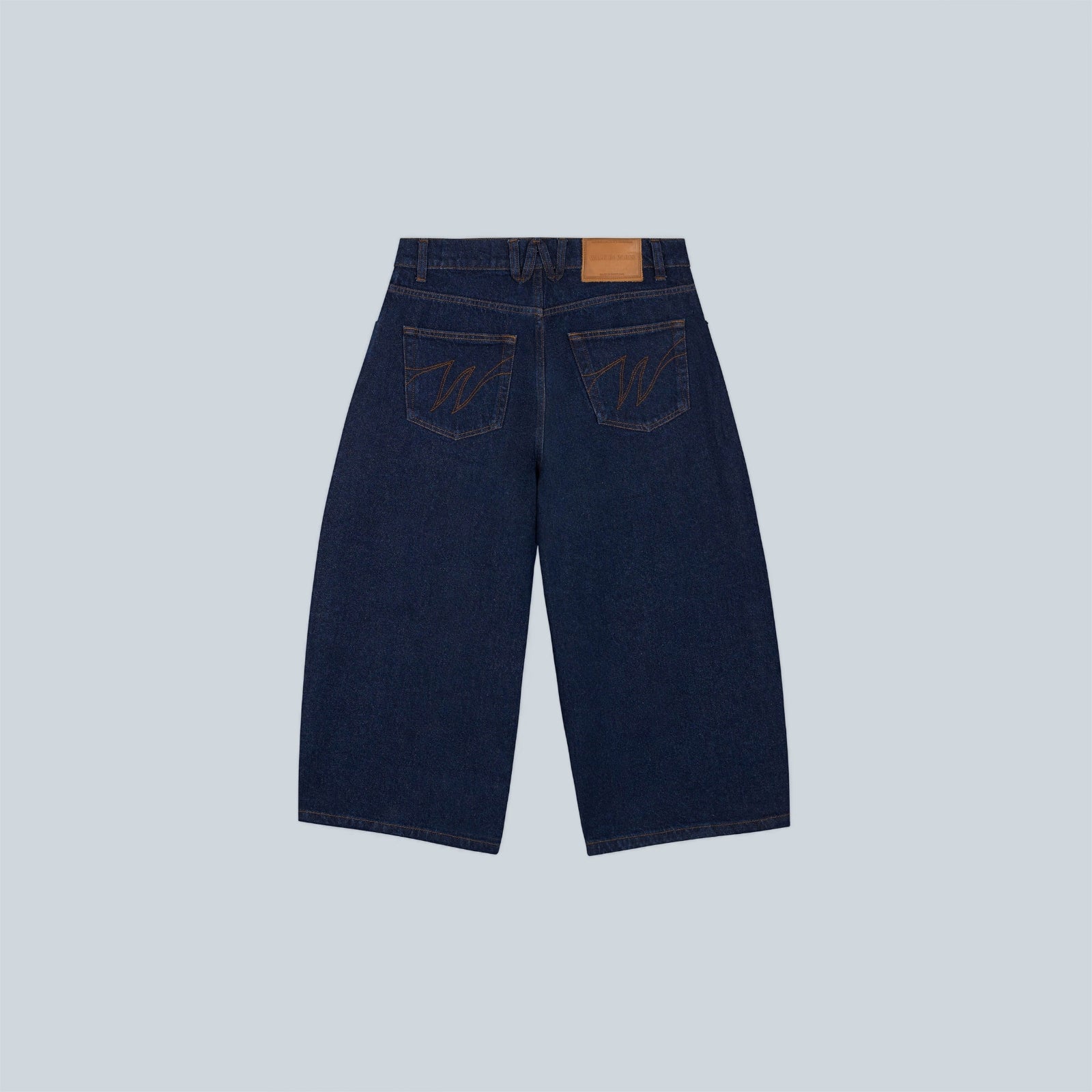 DENIM BALLOON SHORT - DARK BLUE