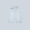 DENIM BALLOON SHORT - LIGHT BLUE