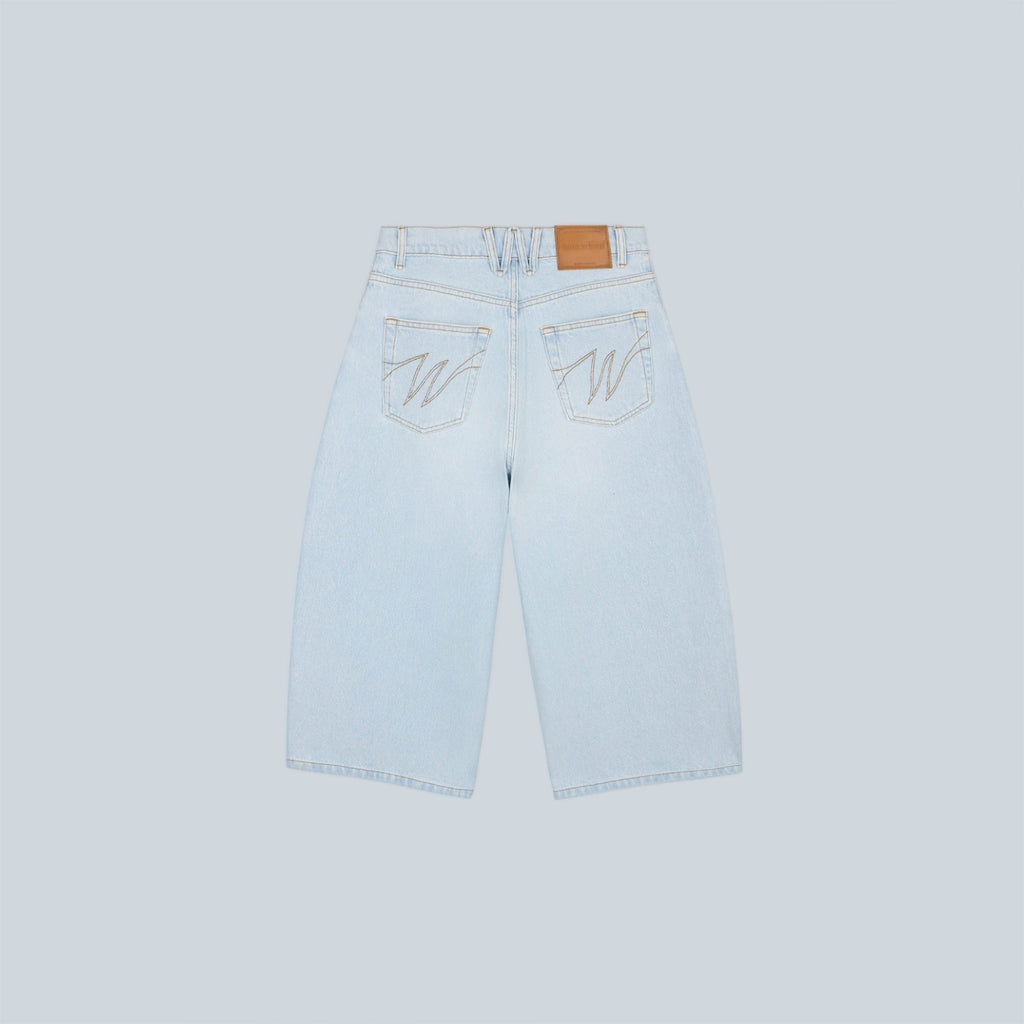 DENIM BALLOON SHORT - LIGHT BLUE