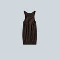 HAZE ULTRALIGHT SEAMLESS SEE THROUGH TANK TOP - DARK BROWN