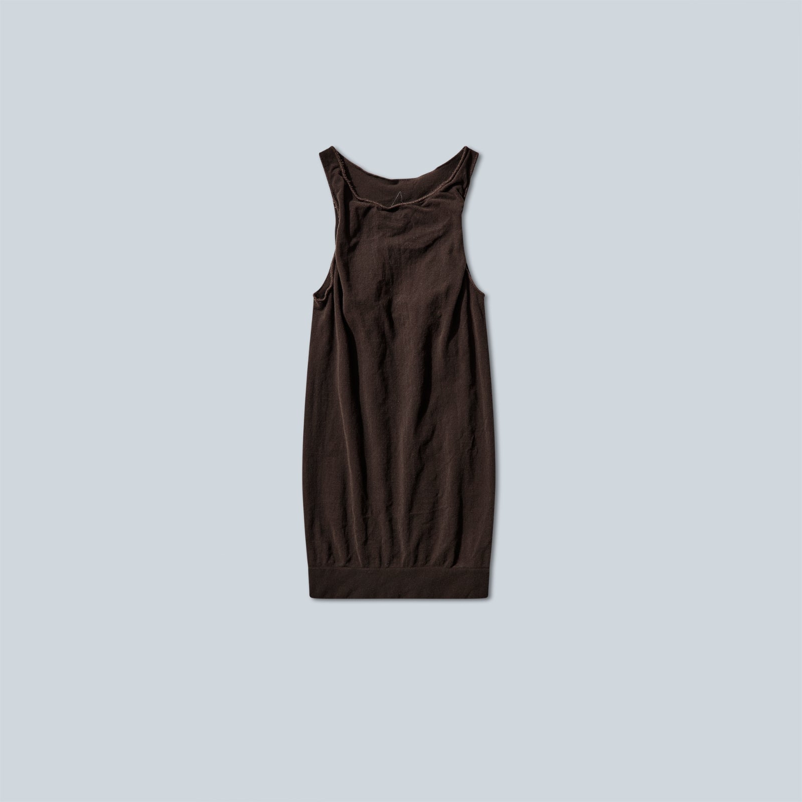 HAZE ULTRALIGHT SEAMLESS SEE THROUGH TANK TOP - DARK BROWN