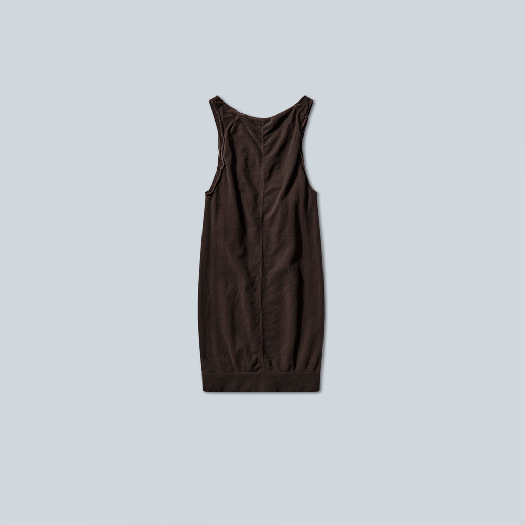 HAZE ULTRALIGHT SEAMLESS SEE THROUGH TANK TOP - DARK BROWN